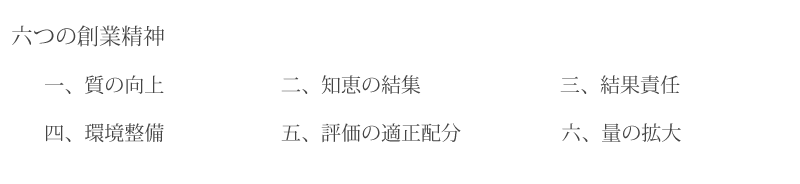 6つの創業精神